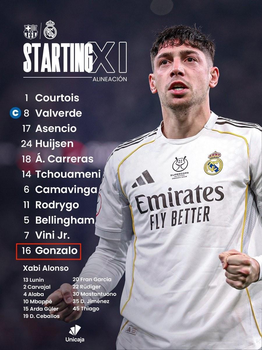 出错了?皇马官方首发图一开始为居莱尔,随后改成贡萨洛